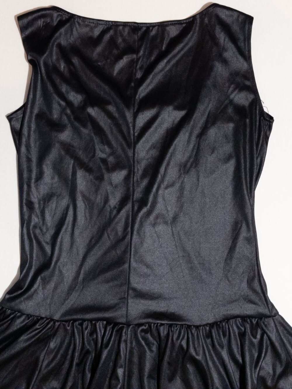 Vintage Black and Tan Fringe Dance Costume With Lace and Pleats - Picture 9 of 10